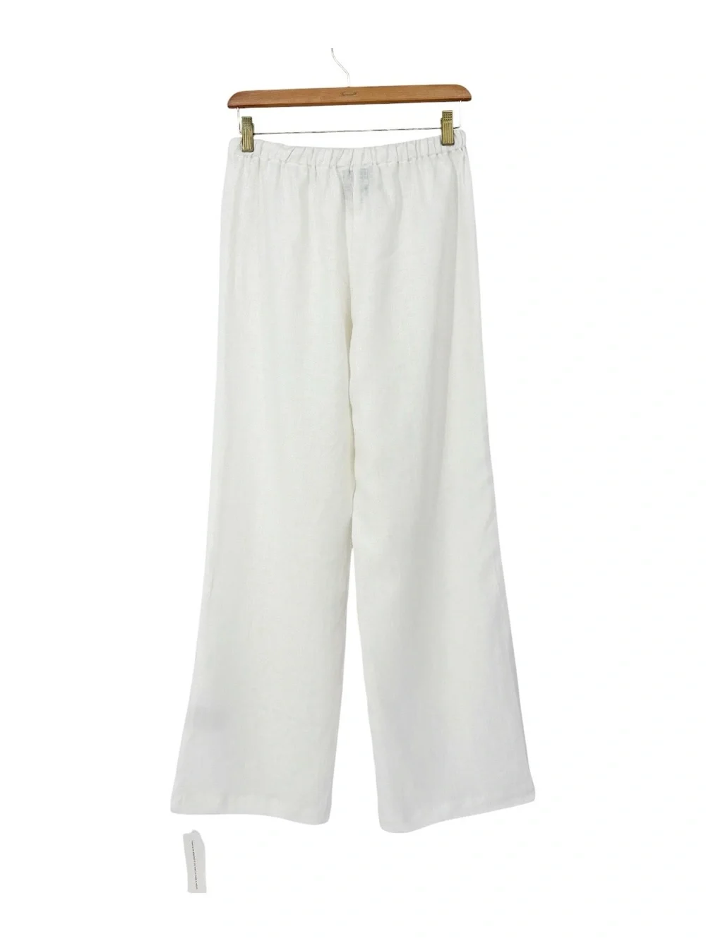 REFORMATION OLINA Tie Waist Linen Pants - White - Small